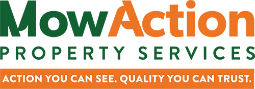 MowAction Lawn Care Services Logo & Company Name